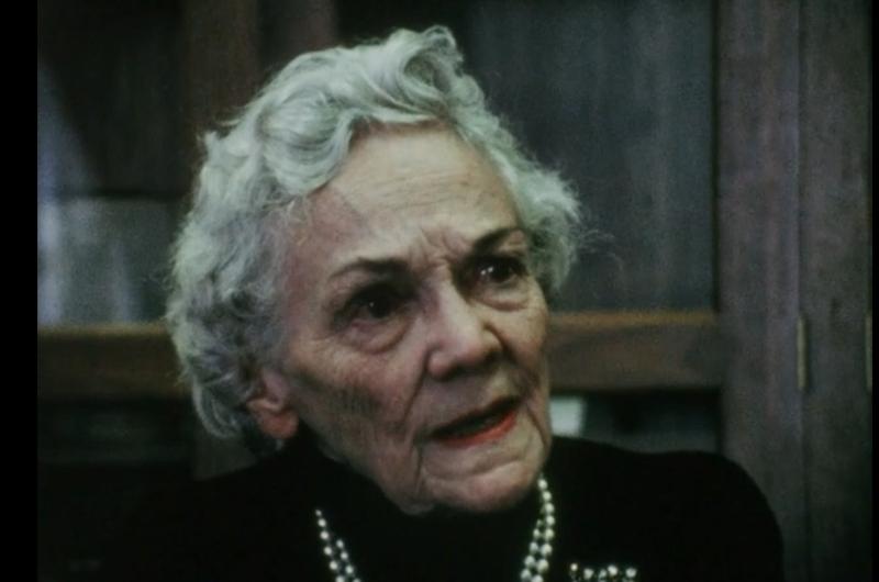 Still from a video of an interview with Katherine Anne Porter.